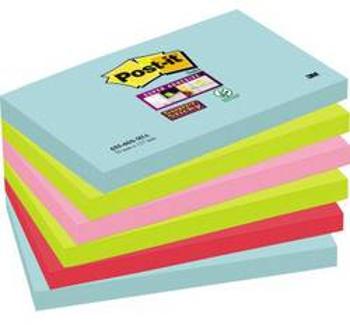 Post-it samolepící poznámka Super Sticky Miami 6556SMI 127x76mm, 6 ks/balení. Post-it 6556SMI, (š x v) 127 mm x 76 mm, tyrkysová, neonově zelená, neon