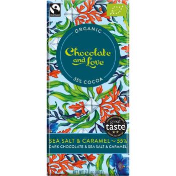 Chocolate & Love Sea Salt & Caramel 55% hořká čokoláda v BIO kvalitě 80 g