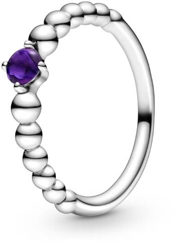 Pandora Stříbrný prsten pro ženy narozené v únoru 198867C03 58 mm
