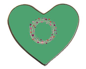 Magnet srdce kov Srdcový kruh