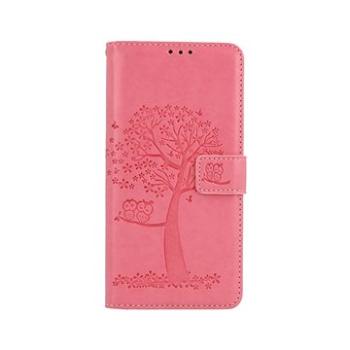 TopQ Pouzdro Xiaomi Poco M4 Pro 5G knížkové Růžový strom sovičky 70934 (Sun-70934)