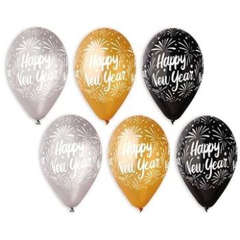 Latexové balónky - Happy New Year - Silvestr - 6 ks - 30 cm (8021886310733)