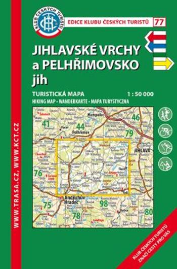 Jihlavské vrchy, Pelhřimovsko /KČT 77 1:50T Turistická mapa