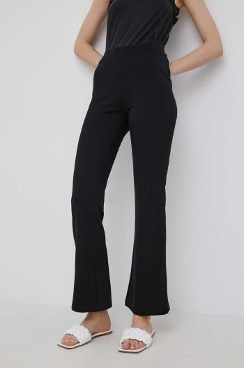 Kalhoty JDY dámské, černá barva, jednoduché, medium waist