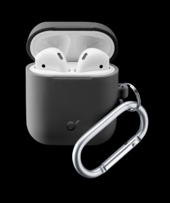 CellularLine Ochranný kryt s karabinou Bounce pro Apple AirPods 1&2 černý