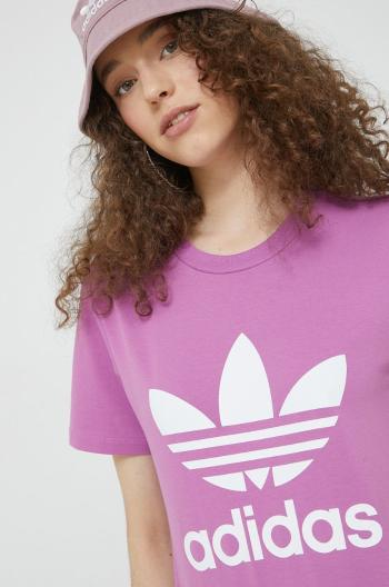 Tričko adidas Originals fialová barva