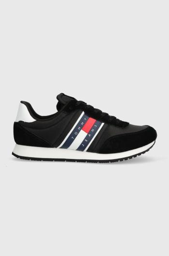 Sneakers boty Tommy Jeans TJM RUNNER CASUAL ESS černá barva, EM0EM01351