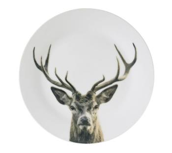 Porcelánový dezertní talířek s jelenem Red Deer - Ø19*2cm SCBOEH