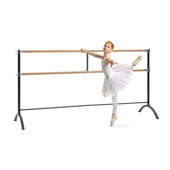 KLARFIT Barre Marie, dvojitá baletní tyč, volně stojící, 220x113, 2x38cm