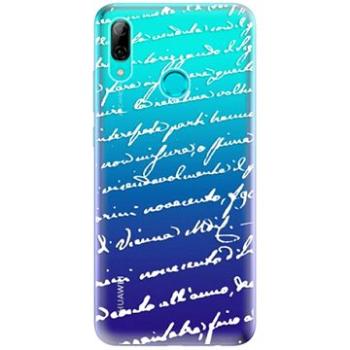 iSaprio Handwriting 01 White pro Huawei P Smart 2019 (hawri01w-TPU-Psmart2019)