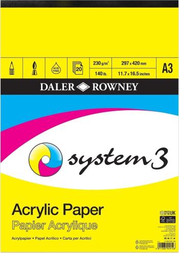 Daler Rowney System3 Acrylic Paper System3 A3 230 g Skicář