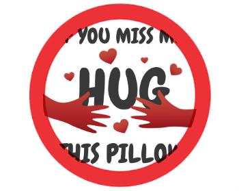 Samolepky zákaz - 5ks Hug this pillow