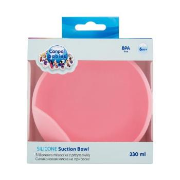 Canpol babies Silicone Suction Bowl Pink 330 ml nádobí pro děti