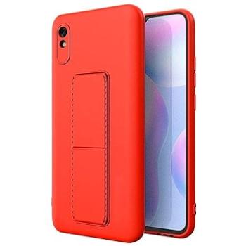 Kickstand silikonový kryt na Xiaomi Redmi 9A, červený (WOZ41908)