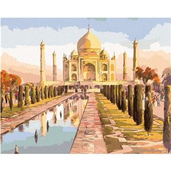 Diamondi - Diamantové malování - TAJ MAHAL A VÝCHOD SLUNCE, 40x50 cm, Vypnuté plátno na rám (605969B)