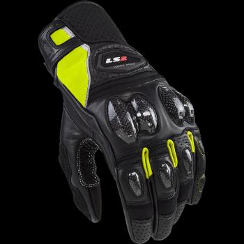 Pánské moto rukavice LS2 Spark 2 Black H-V  černá/fluo žlutá  XXL