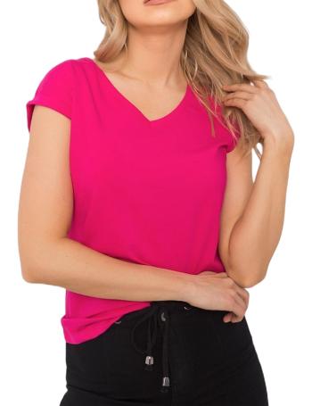 Růžové dámské tričko s krátkými rukávy vel. L