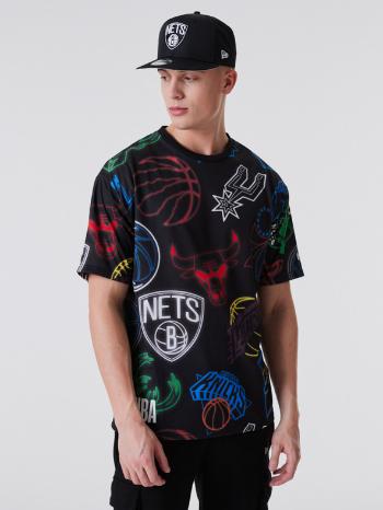 New Era NBA All Over Print Neon Triko Černá