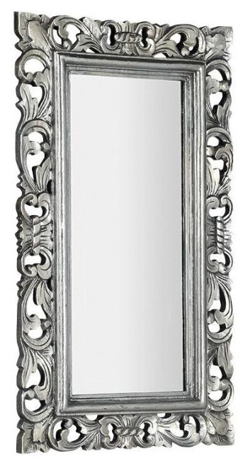 SAPHO SAMBLUNG zrcadlo ve vyřezávaném rámu, 40x70cm, stříbrná IN109