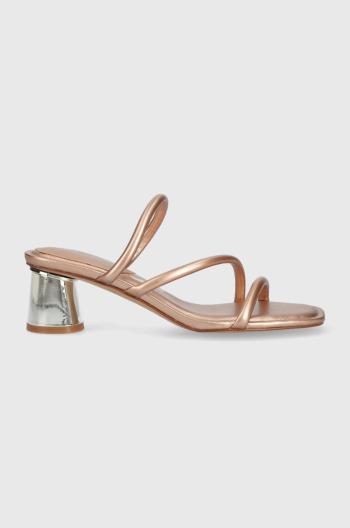 Pantofle Aldo Edawen dámské, zlatá barva, na podpatku