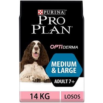 Pro Plan medium large adult 7+ optiderma losos 14 kg (7613035123540)