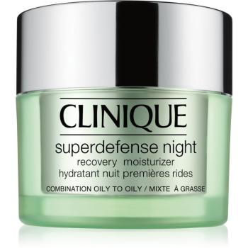 Clinique Superdefense™ Night Recovery Moisturizer hydratační noční krém proti vráskám pro mastnou a smíšenou pleť 50 ml