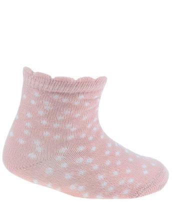 Dívčí kojenecké ponožky WOLA PUNTÍČKY růžové Velikost: 15-17