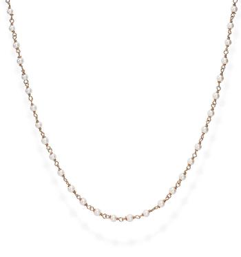 Amen Pozlacený náhrdelník s perličkami Romance CLRP45
