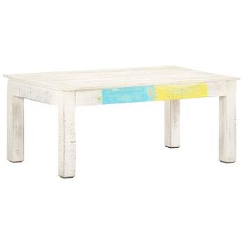 SHUMEE Konferenční stolek bílý 110 × 60 × 45 cm masivní mangovníkové dřevo, 323555 (323555)