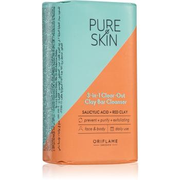 Oriflame Pure Skin čisticí mýdlo s jílem na obličej a tělo 75 g