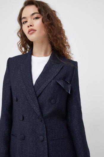 Blazer ze směsi vlny Emporio Armani tmavomodrá barva,