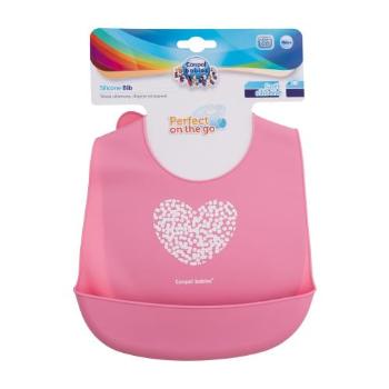 Canpol babies Pastels Silicone Bib Pink 1 ks bryndák pro děti