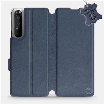 Flip pouzdro na mobil Sony Xperia 1 II - Modré - kožené -   Blue Leather (5903516242733)