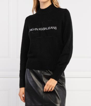 Calvin Klein Calvin Klein Jeans dámský černý svetr MONOGRAM LOFTY SWEATER