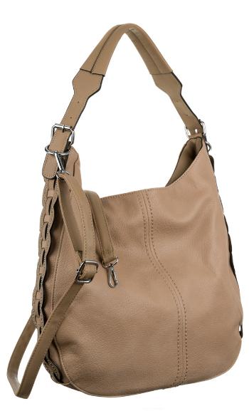 ELEGANCI BÉŽOVÁ SHOPPER KABELKA E118-TAUPE Velikost: ONE SIZE