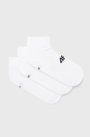 Ponožky 4F (3-pak) dámské, bílá barva