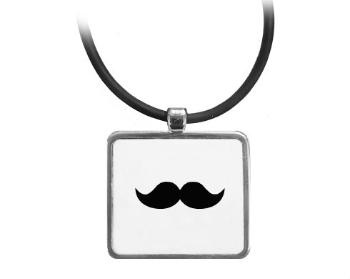 Medailonek malý obdelník moustache