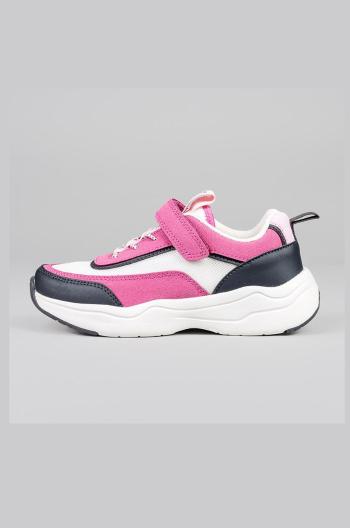 Dětské sneakers boty zippy růžová barva
