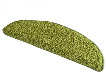Vopi koberce Nášlapy na schody zelený Color shaggy půlkruh - 28x65 půlkruh (rozměr včetně ohybu) Zelená