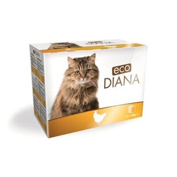 Eco Diana cat kapsičky kuřecí kousky v omáčce 12 × 100 g (3428460050545)