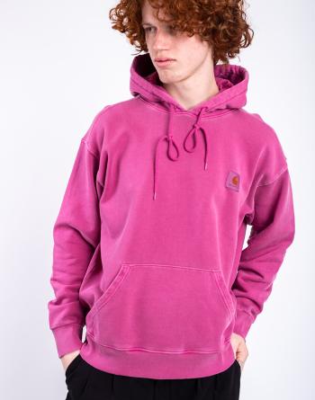 Carhartt WIP Hooded Nelson Sweat Magenta garment dyed L