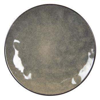 Šedo-zelený kameninový dezertní talíř - Ø 21cm 6CEDP0100