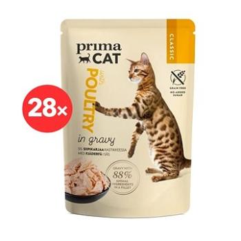 PrimaCat Kapsička Filety s drůbežím ve šťávě 28 × 85g (KRMK0030ss)