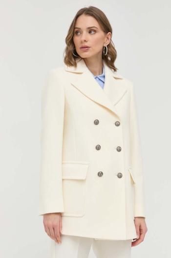 Vlněný kabát MAX&Co. bílá barva