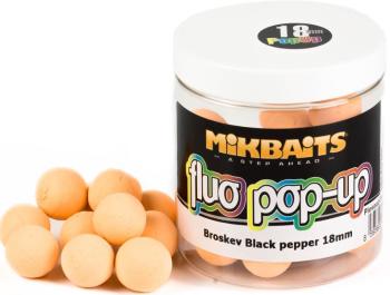 Mikbaits plovoucí boilie fluo 250 ml 18 mm-broskev black pepper