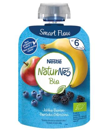 Nestlé Naturnes BIO Ostružina borůvka jablko banán kapsička 90 g