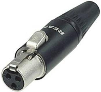 XLR kabelová zásuvka Rean AV RT3FC-B, rovná, 3pól., 2 - 4.5 mm, černá