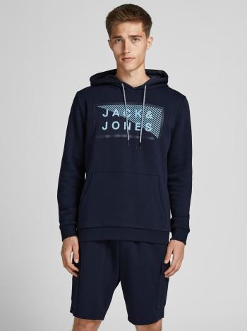 Tmavě modrá mikina s kapucí Jack & Jones Shawn