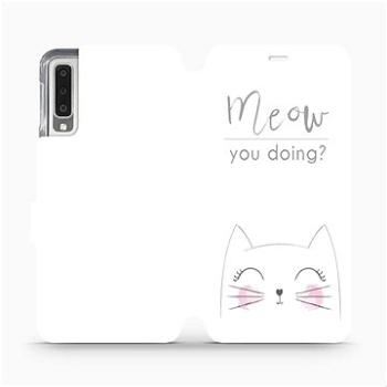Flipové pouzdro na mobil Samsung Galaxy A7 2018 - M098P Meow you doing? (5903226491827)