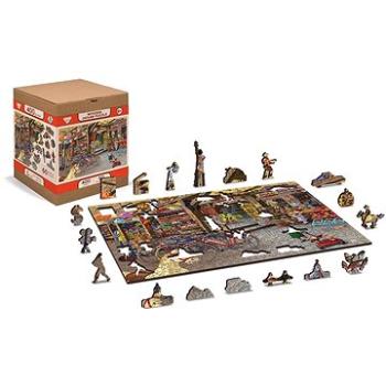 Wooden city Dřevěné puzzle V hračkářství 2v1, 400 dílků eko (5904151821406)